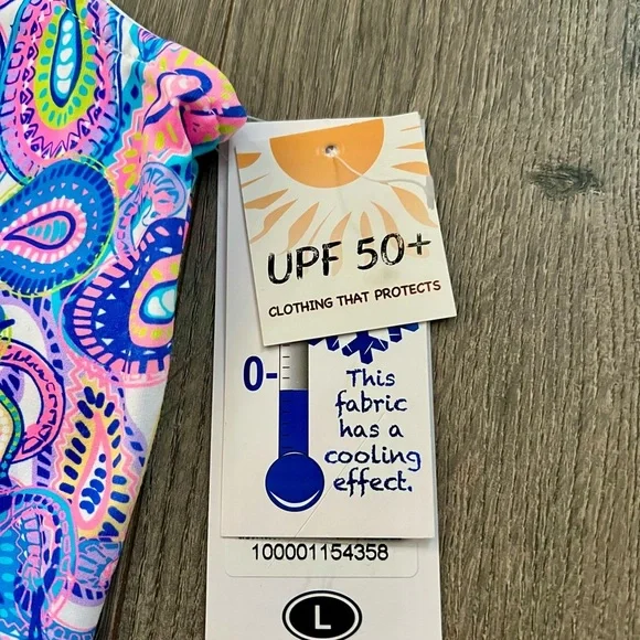 Lulu B Paisley Sleeveless Dress Size Large UPF 50 Cooling Fabric New With Tags - Picture 10 of 10